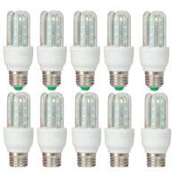 10 darab 5 Wattos LED izzó, kiemelkedő energiahatékonysággal E27 foglalathoz