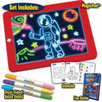 Magic Sketchpad készségfejlesztő, színes, világítós rajztábla