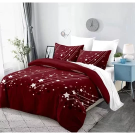 7 részes csillaghullás mintás ágyneműhuzat - Bordó