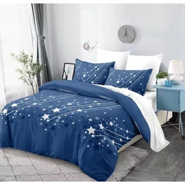 7 részes csillaghullás mintás ágyneműhuzat - Kék