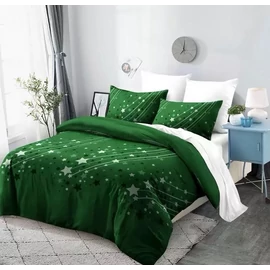 7 részes csillaghullás mintás ágyneműhuzat - Zöld