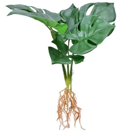 Monstera mű csokor gyökérrel 6 szárral, 42 cm - MS-1012