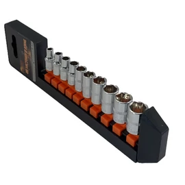 10 részes dugókulcs készlet 1/4" méretben 4-13 mm