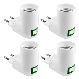 4 db FLY konnektoros E-27 izzó foglalat kapcsolóval - fehér (FLY-kapcsolo)