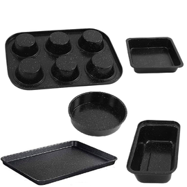 Tapadásmentes márványbevonatú 5 részes sütőkészlet, tepsi szett - RL-5BS