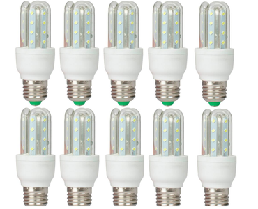 10 darab 5 Wattos LED izzó, kiemelkedő energiahatékonysággal E27 foglalathoz