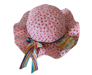 Kislány kalap, szalaggal - Sötétrózsaszín - MS-483