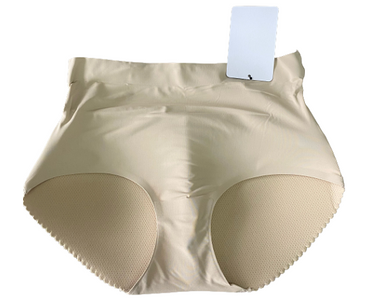 Magasított derekú push up bugyi, bézs S/M - MS-175