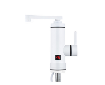 Fehér átfolyós digitális vízmelegítő csaptelep RX-007-6