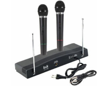 Vezeték nélküli mikrofon szett - Karaokéhoz, beszédekhez 2 db/mikrofonnal +vevőegység