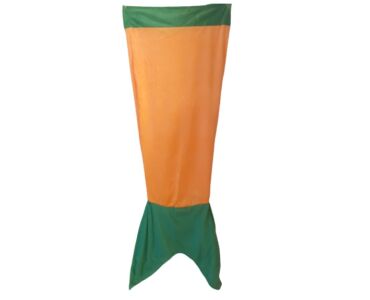 Sellő farkú takaró narancssárga-zöld