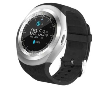 Y1 Smart watch android okosóra fekete színben magyar nyelvű menüvel
