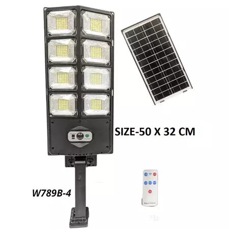 Solar Street Light kültéri napelemes lámpa mozgásérzékelővel és fényvezérléssel + távirányító. 336 ledes - MS-843