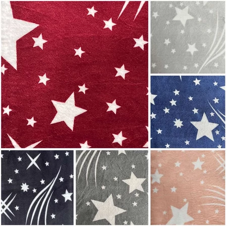 Violet 6 részes csillagmintás mikroplüss ágyneműhuzat - Barack