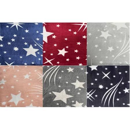 Violet 6 részes csillagmintás mikroplüss ágyneműhuzat - Barack