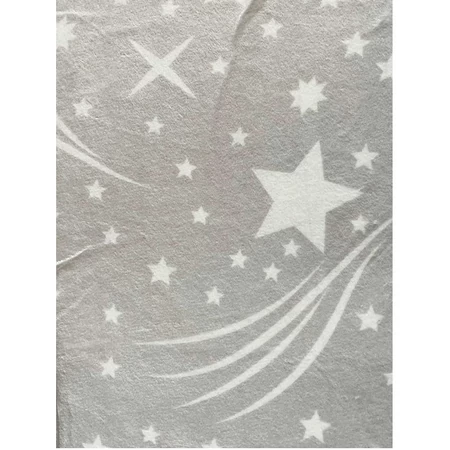 Violet 6 részes csillagmintás mikroplüss ágyneműhuzat - Világosszürke
