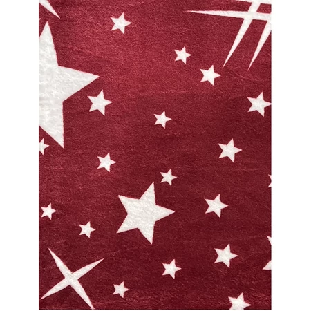 Violet 6 részes csillagmintás mikroplüss ágyneműhuzat - Bordó