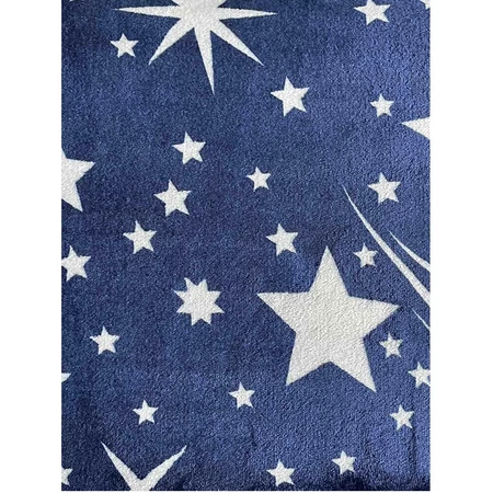 Violet 6 részes csillagmintás mikroplüss ágyneműhuzat - Sötétkék