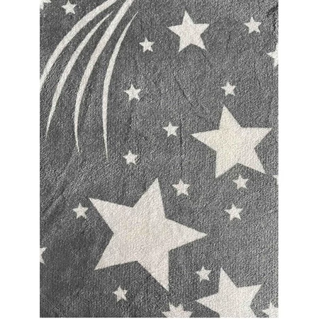 Violet 6 részes csillagmintás mikroplüss ágyneműhuzat - Sötétszürke