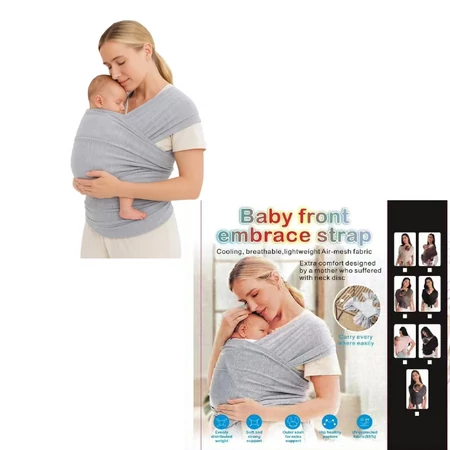 Ergonomikus babahordozó kendő - Rózsaszín, M-es