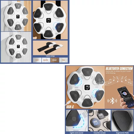 Falra szerelhető elektronikus boxgép beépített hangszóróval és Bluetooth kapcsolattal