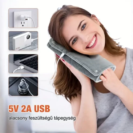 Fűthető kéz/test- és derékmelegítő USB-vel, 5V 2A - LS123