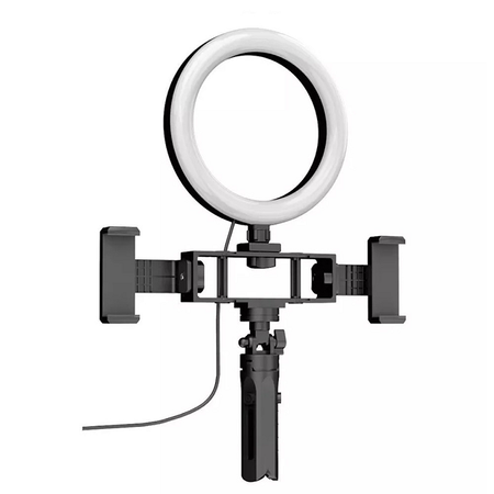 Selfie LED lámpa ajándék tripod állvánnyal, kábelbe épített távirányítóval - MS-811