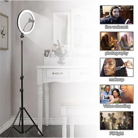 Selfie lámpa állvánnyal és hordozható táskával 30W, 30/210cm - MS-184