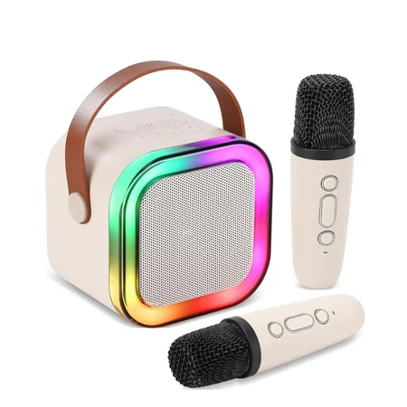 Vezeték nélküli mini karaoke szett, 2 mikrofonnal - K12