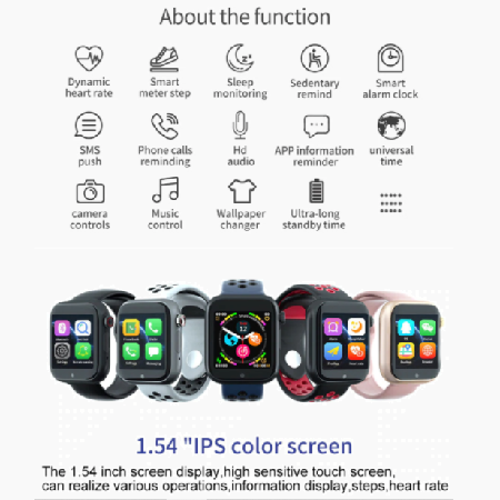 Smart Watch Phone Z6S SIM kártyás intelligens okosóra Angol menüvel - Fehér/Fekete
