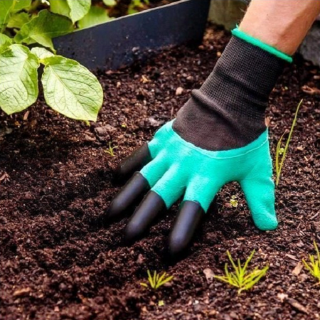 Strapabíró kerti ültető kesztyű erősített ásókarmokkal - MS-755