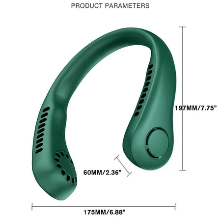 Mini hordozható nyak ventilátor beépített akkumulátorral - Fehér - MS-882