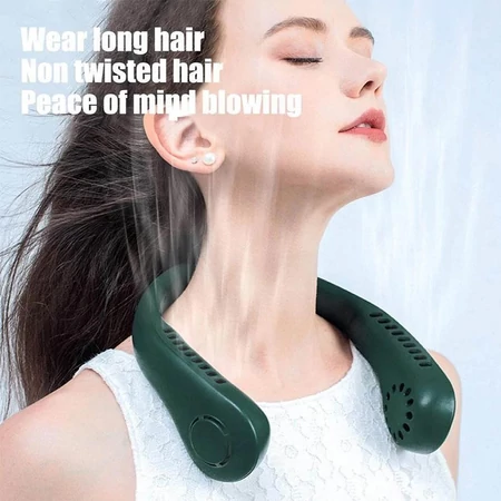 Mini hordozható nyak ventilátor beépített akkumulátorral - Fehér - MS-882