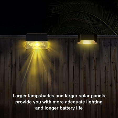 Solar Deck Lights kültéri dekorációs vízálló lámpa otthonra, kertbe, lépcsőre, teraszra. Téglalap forma - 6 db - MS-805