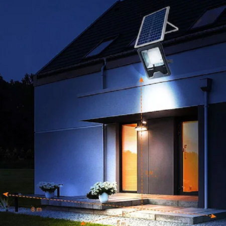 Solar Light 20W napelemes alkony kapcsolós LED lámpa, távirányítóval - 50 ledes - MS-783 