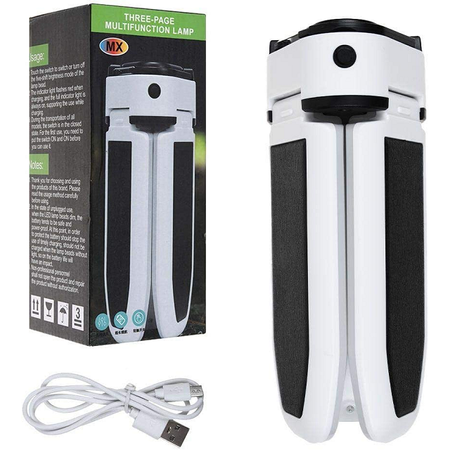 Kemping napelemes LED lámpa 60 led, 3 ágú ventilátor forma 30 W - MS-790