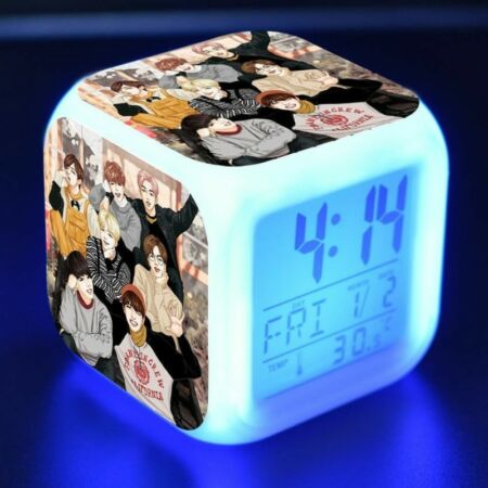 Színváltós LED ébresztőóra naptárral és hőmérővel - MS-832